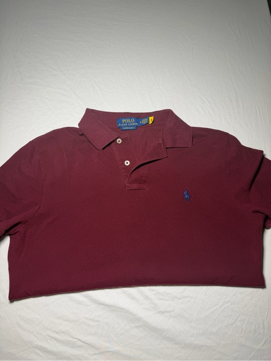 Polo Ralph Lauren Other - Polo Ralph Lauren Custom Slim Fit Pique Polo Size M Burgundy Short Sleeve